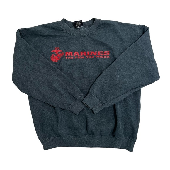 Marines Men's Dark Gray Sweatshirt Size Large - Picture 1 of 3